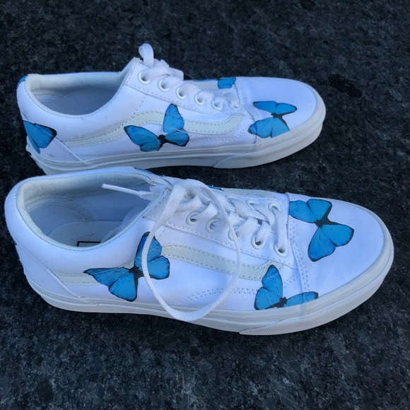 custom vans butterfly
